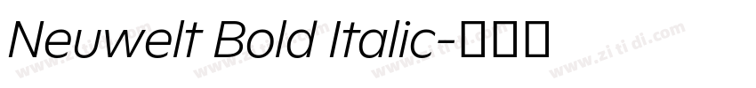 Neuwelt Bold Italic字体转换